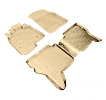 Коврики салона Norplast Unidec Mitsubishi Pajero ( 4 V90,  4 V80) (2006-2020) дорестайлинг, 1-ый рестайлинг, 3 дв. 1-ый рестайлинг, 2-ой рестайлинг (Цвет: бежевый)