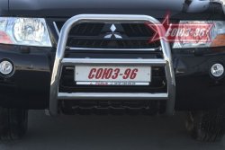 Защита переднего бампера Souz-96 (d60) Mitsubishi Pajero  3 V70 (1999-2003) дорестайлинг