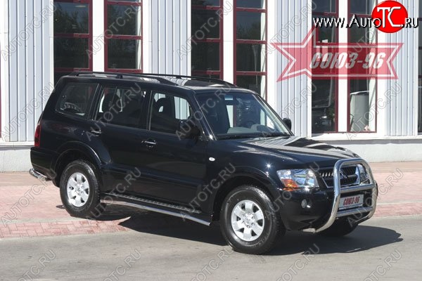 18 359 р. Защита переднего бампера Souz-96 (d76) Mitsubishi Pajero 3 V70 дорестайлинг (1999-2003)  с доставкой в г. Пермь
