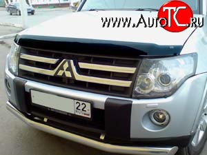 3 689 р. Дефлектор капота NovLine Mitsubishi Pajero 4 V90 дорестайлинг (2006-2011)  с доставкой в г. Пермь