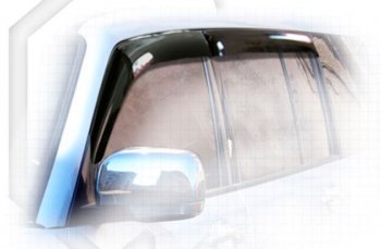 Дефлектора окон CA-Plastiс Mitsubishi Pajero  4 V90 (2006-2015) дорестайлинг, 1-ый рестайлинг (Classic полупрозрачный, Без хром.молдинга)