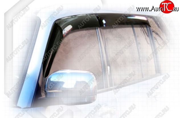 2 159 р. Дефлектора окон CA-Plastiс  Mitsubishi Pajero  4 V90 (2006-2015) дорестайлинг, 1-ый рестайлинг (Classic полупрозрачный, Без хром.молдинга)  с доставкой в г. Пермь