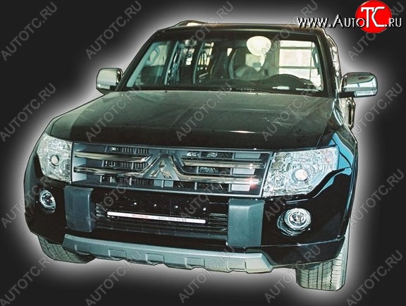 11 549 р. Накладка на передний бампер (Wagon) CT Mitsubishi Pajero 4 V80 дорестайлинг (2006-2011) (Неокрашенная)  с доставкой в г. Пермь