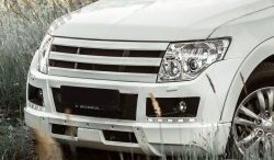 8 199 р. Решётка радиатора BROOMER Design  Mitsubishi Pajero ( 4 V90,  4 V80) (2006-2015) дорестайлинг, 1-ый рестайлинг, 3 дв. 1-ый рестайлинг (Неокрашенная)  с доставкой в г. Пермь. Увеличить фотографию 3
