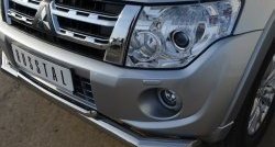 21 999 р. Защита переднего бампера (2 трубыØ76 и 42 мм, нержавейка) SLITKOFF  Mitsubishi Pajero ( 4 V90,  4 V80) (2011-2015) 1-ый рестайлинг, 3 дв. 1-ый рестайлинг  с доставкой в г. Пермь. Увеличить фотографию 3