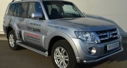 15 999 р. Одинарная защита переднего бампера диаметром 63 мм SLITKOFF  Mitsubishi Pajero ( 4 V90,  4 V80) (2011-2015) 1-ый рестайлинг, 3 дв. 1-ый рестайлинг  с доставкой в г. Пермь. Увеличить фотографию 4