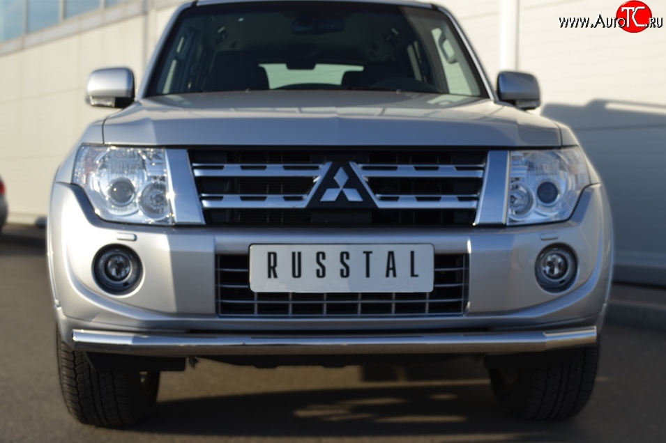15 999 р. Одинарная защита переднего бампера диаметром 63 мм SLITKOFF  Mitsubishi Pajero ( 4 V90,  4 V80) (2011-2015) 1-ый рестайлинг, 3 дв. 1-ый рестайлинг  с доставкой в г. Пермь
