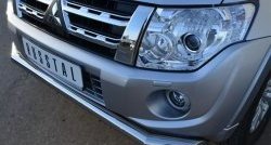 17 599 р. Одинарная защита переднего бампера диаметром 76 мм SLITKOFF  Mitsubishi Pajero ( 4 V90,  4 V80) (2011-2015) 1-ый рестайлинг, 3 дв. 1-ый рестайлинг  с доставкой в г. Пермь. Увеличить фотографию 2