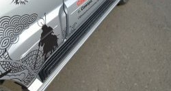 67 999 р. Защита порогов из круглой трубы диаметром 42 мм Russtal Mitsubishi Pajero 4 V90 дорестайлинг (2006-2011) (Защита порогов с со скосами на торцах (вариант 1))  с доставкой в г. Пермь. Увеличить фотографию 6