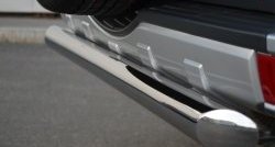 16 999 р. Одинарная защита заднего бампера из трубы диаметром 76 мм SLITKOFF  Mitsubishi Pajero  4 V90 (2006-2011) дорестайлинг  с доставкой в г. Пермь. Увеличить фотографию 3