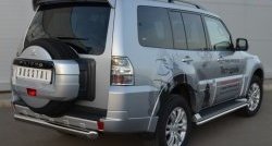 16 999 р. Одинарная защита заднего бампера из трубы диаметром 76 мм SLITKOFF  Mitsubishi Pajero  4 V90 (2006-2011) дорестайлинг  с доставкой в г. Пермь. Увеличить фотографию 4