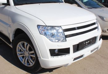 32 999 р. Бампер передний Broomer Design Mitsubishi Pajero 4 V80 дорестайлинг (2006-2011) (Неокрашенный)  с доставкой в г. Пермь. Увеличить фотографию 2