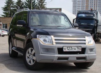 32 999 р. Бампер передний Broomer Design Mitsubishi Pajero 4 V80 дорестайлинг (2006-2011) (Неокрашенный)  с доставкой в г. Пермь. Увеличить фотографию 3