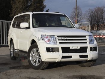 8 199 р. Решётка радиатора BROOMER Design  Mitsubishi Pajero ( 4 V90,  4 V80) (2006-2015) дорестайлинг, 1-ый рестайлинг, 3 дв. 1-ый рестайлинг (Неокрашенная)  с доставкой в г. Пермь. Увеличить фотографию 4