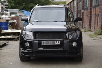5 799 р. Решётка радиатора Sport Mitsubishi Pajero 4 V90 дорестайлинг (2006-2011) (Без перекладины, Без сетки, Неокрашенная)  с доставкой в г. Пермь. Увеличить фотографию 2