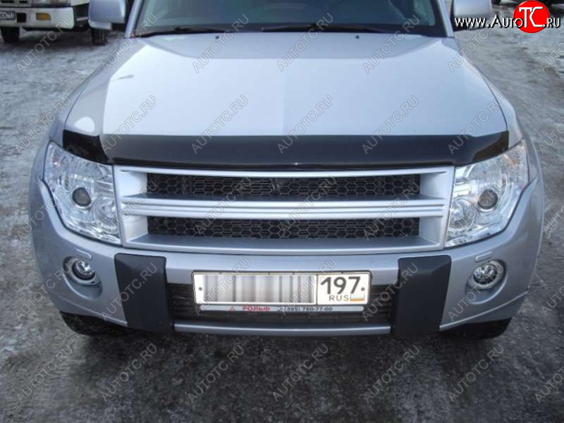 5 799 р. Решётка радиатора Sport Mitsubishi Pajero 4 V90 дорестайлинг (2006-2011) (Без перекладины, Без сетки, Неокрашенная)  с доставкой в г. Пермь