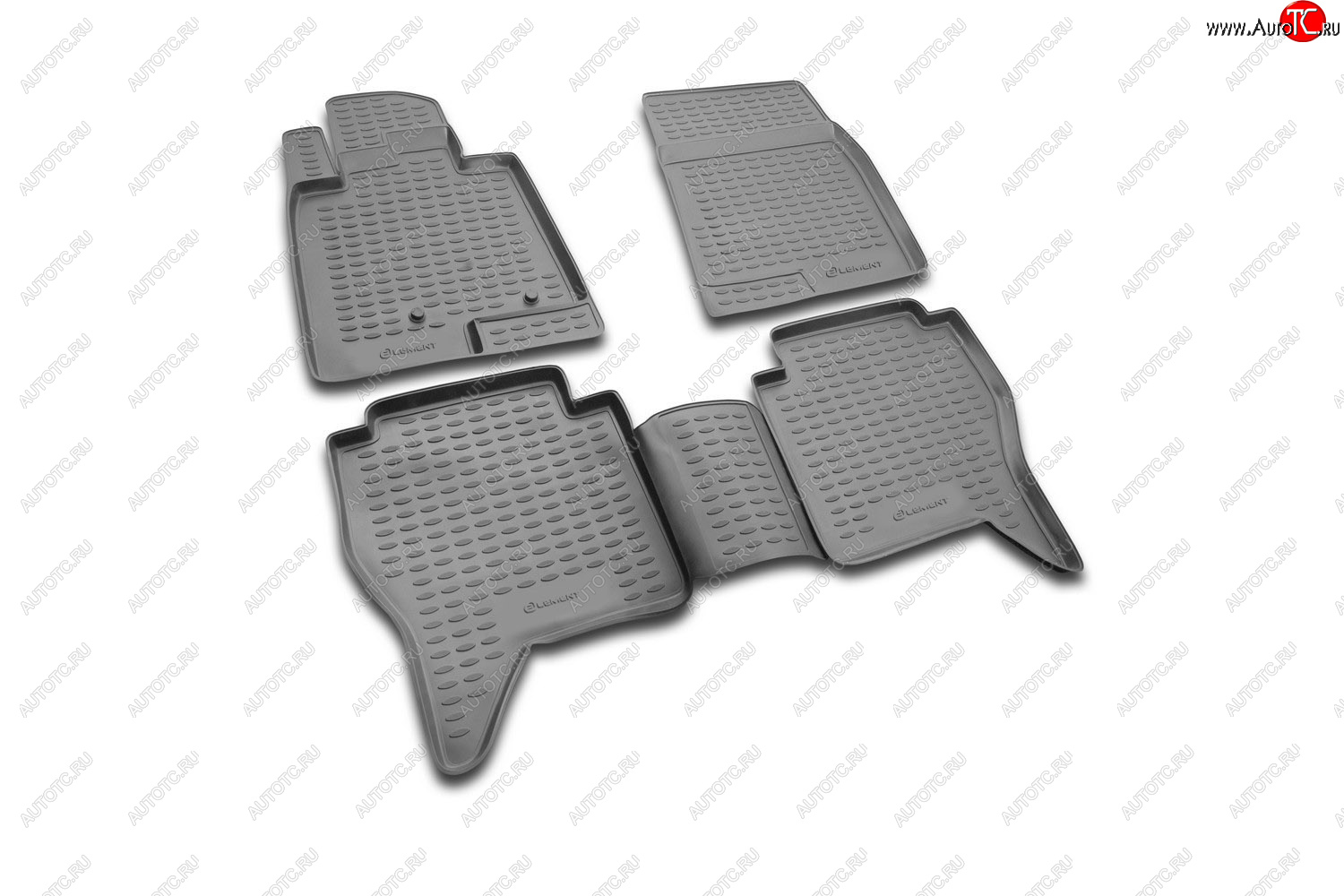 6 299 р. Комплект ковриков салона Element (полиуретан)  Mitsubishi Pajero  4 V80 (2006-2014) дорестайлинг, 3 дв. 1-ый рестайлинг (Серые)  с доставкой в г. Пермь