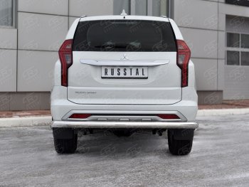 13 999 р. Защита заднего бампера (Ø76 мм, нержавейка) Mitsubishi Pajero Sport QF рестайлинг (2019-2022)  с доставкой в г. Пермь. Увеличить фотографию 3