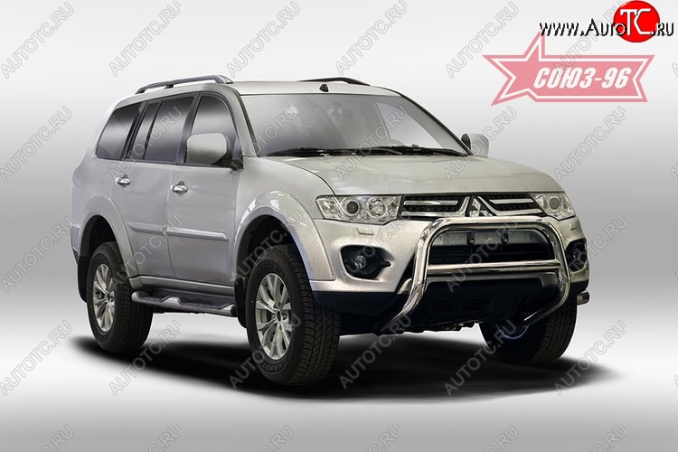 14 417 р. Защита переднего бампера Souz-96 (d76) Mitsubishi Pajero Sport QE дорестайлинг (2015-2021)  с доставкой в г. Пермь