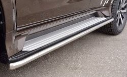17 299 р. Защита порогов из круглой трубы диаметром 42 мм SLITKOFF Mitsubishi Pajero Sport QE дорестайлинг (2015-2021)  с доставкой в г. Пермь. Увеличить фотографию 4