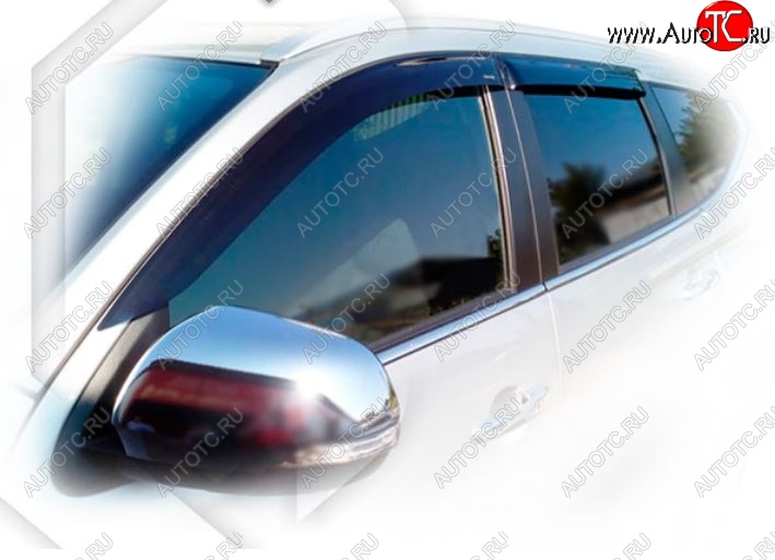 2 199 р. Дефлектора окон (KS0W) CA-Plastiс Mitsubishi Pajero Sport QE дорестайлинг (2015-2021) (Classic полупрозрачный)  с доставкой в г. Пермь