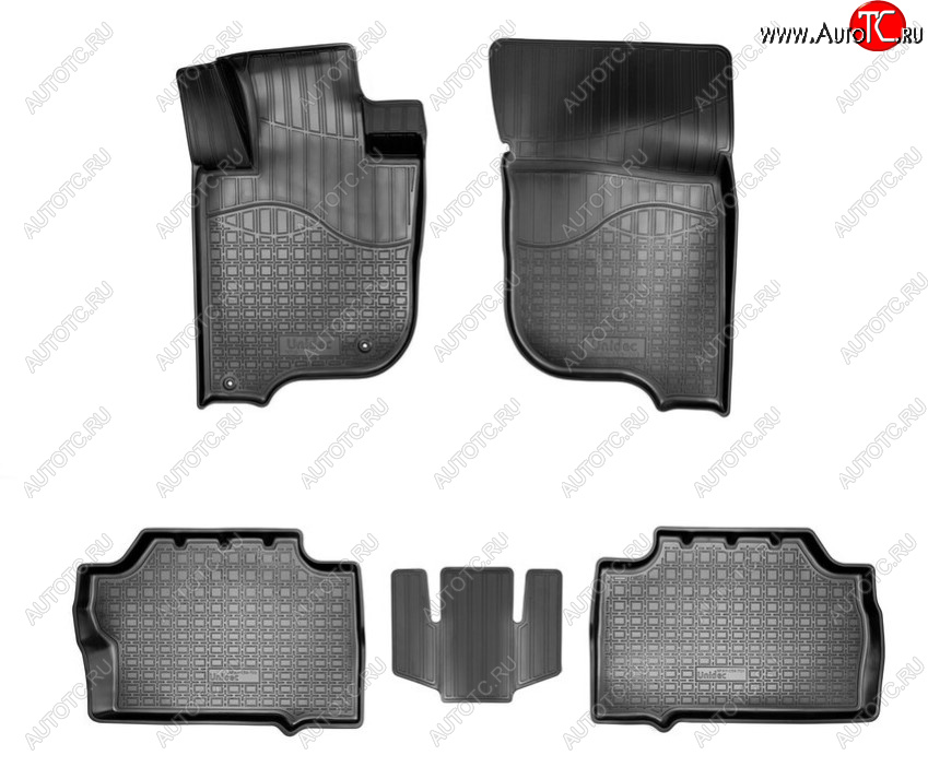 2 799 р. Комплект ковриков в салон Norplast Unidec Mitsubishi Pajero Sport QE дорестайлинг (2015-2021) (Цвет: черный)  с доставкой в г. Пермь