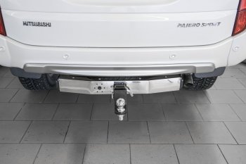 20 299 р. Фаркоп PT GROUP /съемный квадрат/ с НЕРЖ накладкой MITSUBISHI Pajero Sport 2008-2020   Mitsubishi Pajero Sport  QE (2015-2021) дорестайлинг  с доставкой в г. Пермь. Увеличить фотографию 3