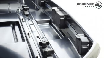 22 749 р. Багажный бокс Broomer Venture (420 л/189x89x40 см) на крышу   (Покрытие: шагрень, Цвет: чёрный)  с доставкой в г. Пермь. Увеличить фотографию 6