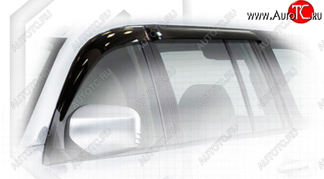2 079 р. Дефлектора окон CA-Plastiс Mitsubishi Pajero Sport PB дорестайлинг (2008-2013) (Classic полупрозрачный, Без хром.молдинга, Крепление только на скотч)  с доставкой в г. Пермь