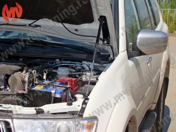 2 969 р. Упор капота MV-Tuning (одинарный) Mitsubishi Pajero Sport PB дорестайлинг (2008-2013)  с доставкой в г. Пермь. Увеличить фотографию 3