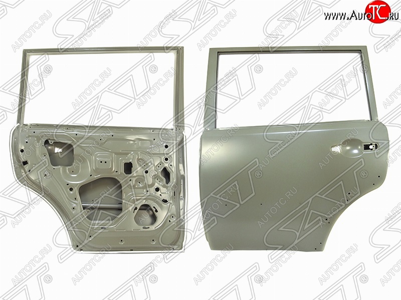 14 849 р. Левая дверь задняя SAT Mitsubishi Pajero Sport PB дорестайлинг (2008-2013) (Неокрашенная)  с доставкой в г. Пермь