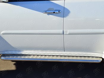 24 649 р. Пороги SLITKOFF d42 с листом  Mitsubishi Pajero Sport  PB (2008-2013) дорестайлинг (лист алюминий, труба нержавейка)  с доставкой в г. Пермь. Увеличить фотографию 2