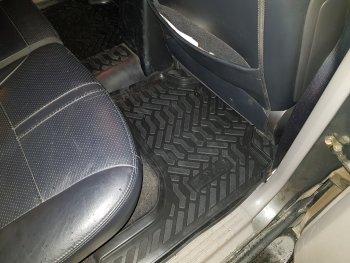 1 639 р. Коврики салона Aileron (3D с подпятником) Mitsubishi Pajero Sport PB дорестайлинг (2008-2013)  с доставкой в г. Пермь. Увеличить фотографию 3