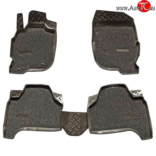 3 369 р. Комплект ковриков в салон Aileron 4 шт. (полиуретан, покрытие Soft) Mitsubishi Pajero Sport PB дорестайлинг (2008-2013)  с доставкой в г. Пермь