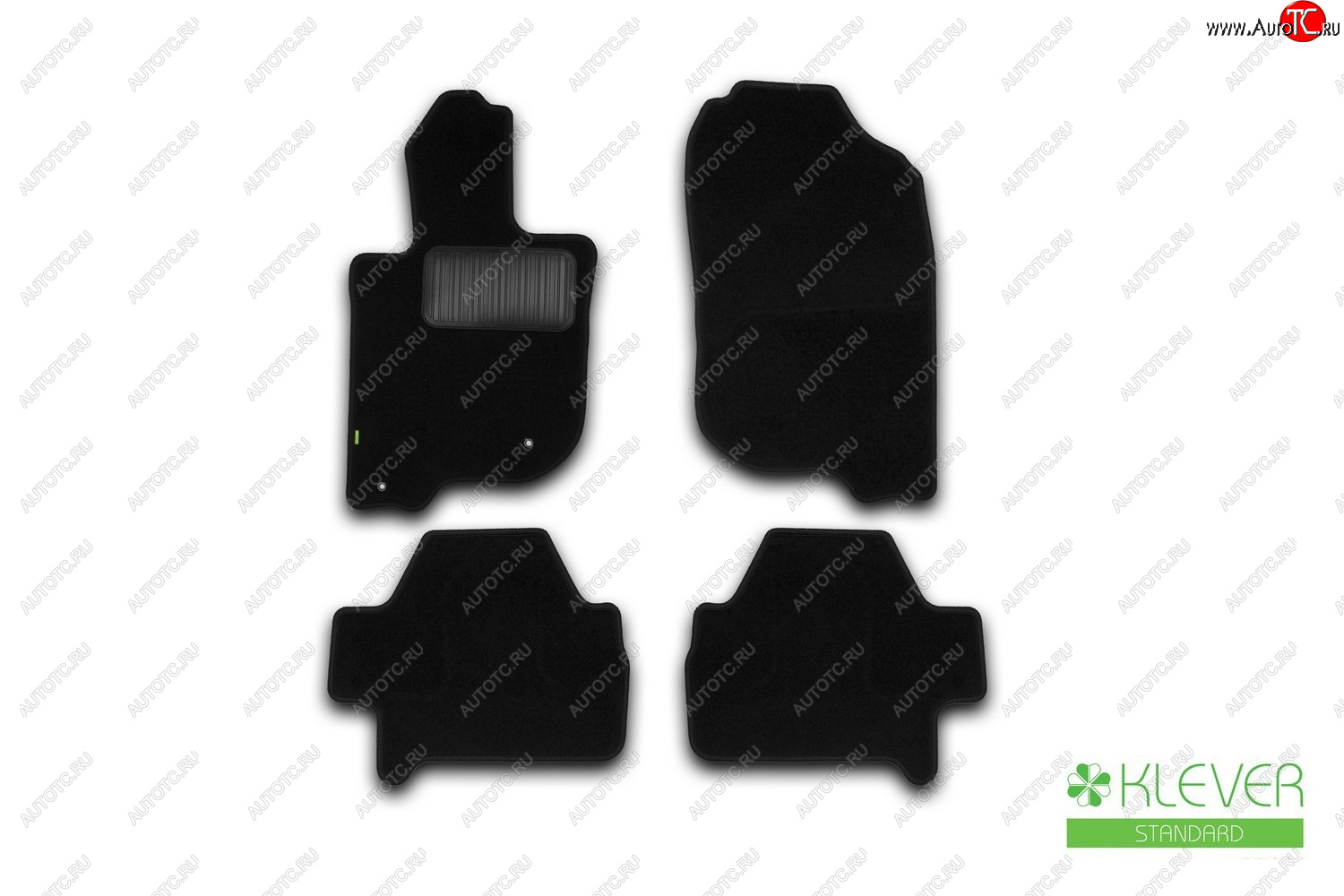 459 р. Текстильные коврики салона Klever Standart Mitsubishi Pajero Sport PB дорестайлинг (2008-2013) (Черные)  с доставкой в г. Пермь