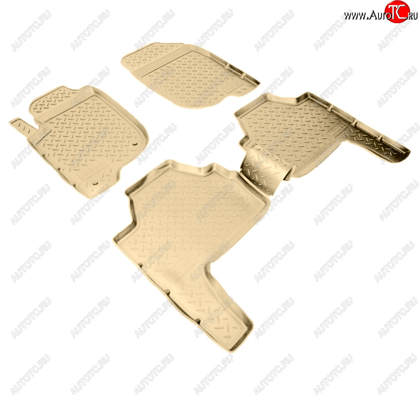 3 199 р. Коврики салона Norplast Unidec  Mitsubishi Pajero Sport  PB (2008-2013) дорестайлинг (Цвет: бежевый)  с доставкой в г. Пермь