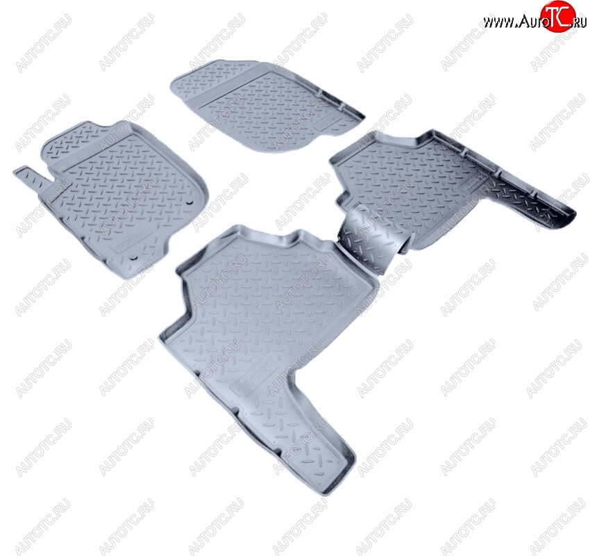 3 199 р. Коврики салона Norplast Unidec  Mitsubishi Pajero Sport  PB (2008-2013) дорестайлинг (Цвет: серый)  с доставкой в г. Пермь