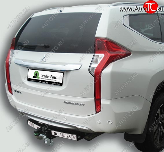 10 949 р. Фаркоп Лидер Плюс (съемный шар тип F, с нержавеющей пластиной) Mitsubishi Pajero Sport QE дорестайлинг (2015-2021) (Без электропакета)  с доставкой в г. Пермь