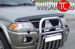 3 299 р. Дефлектор капота NovLine Mitsubishi Pajero Sport PA дорестайлинг (1996-2004)  с доставкой в г. Пермь