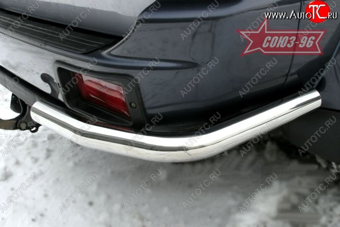 9 044 р. Защита заднего бампера из боковых уголков Souz-96 (d60) Mitsubishi Pajero Sport PA дорестайлинг (1996-2004)  с доставкой в г. Пермь