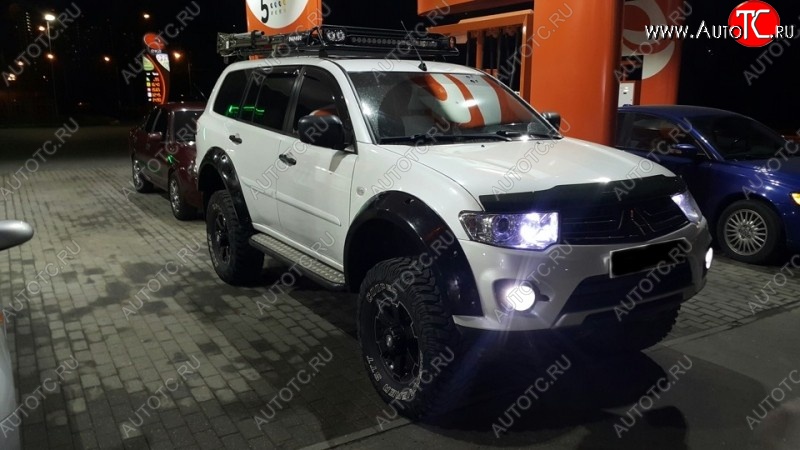 15 349 р. Накладки на колёсные арки BUSHWACKER Mitsubishi Pajero Sport PB дорестайлинг (2008-2013) (Неокрашенные)  с доставкой в г. Пермь