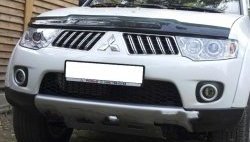 Дефлектор капота NovLine Mitsubishi Pajero Sport PB дорестайлинг (2008-2013)