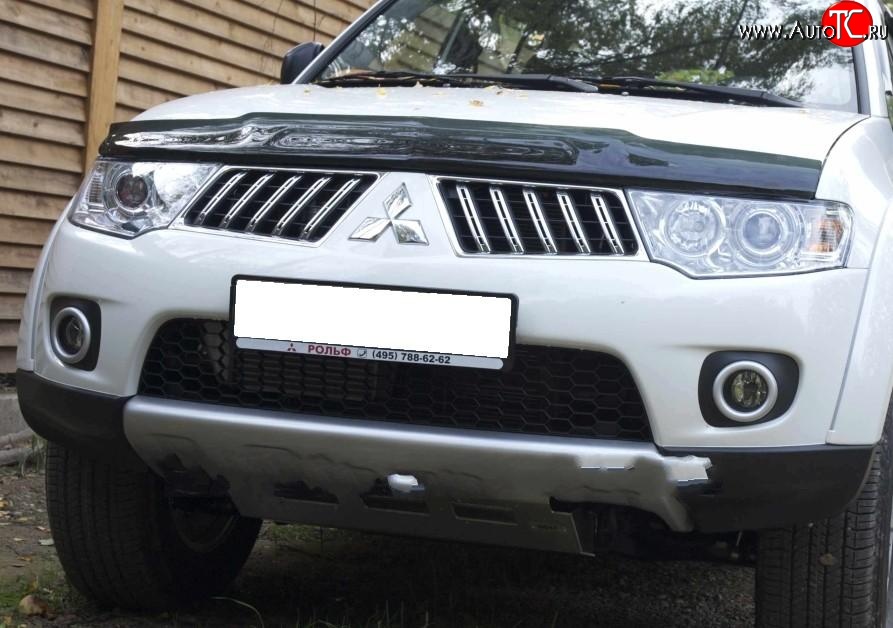 3 299 р. Дефлектор капота NovLine Mitsubishi Pajero Sport PB дорестайлинг (2008-2013)  с доставкой в г. Пермь