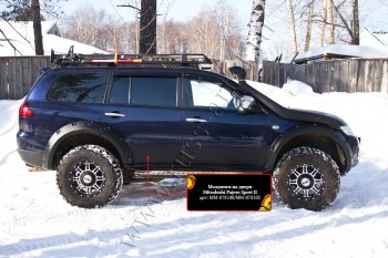 2 999 р. Молдинг двери RA (задний левый) Mitsubishi Pajero Sport PB дорестайлинг (2008-2013) (Поверхность глянец (под окраску), Неокрашенные)  с доставкой в г. Пермь. Увеличить фотографию 3