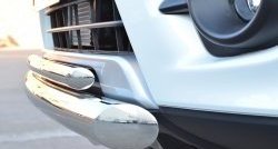20 849 р. Защита переднего бампера (2 трубыØ76 и 42 мм, нержавейка) SLITKOFF Mitsubishi Pajero Sport PB рестайлинг (2013-2017)  с доставкой в г. Пермь. Увеличить фотографию 3