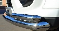 21 399 р. Защита переднего бампера (2 трубыØ63 и 42 мм, нержавейка) SLITKOFF  Mitsubishi Pajero Sport  PB (2013-2017) рестайлинг  с доставкой в г. Пермь. Увеличить фотографию 3