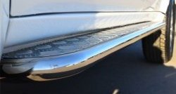 14 299 р. Широкая защита порогов с трубой диаметром 42 мм (рестайлинг) Russtal Mitsubishi Pajero Sport PB дорестайлинг (2008-2013)  с доставкой в г. Пермь. Увеличить фотографию 3