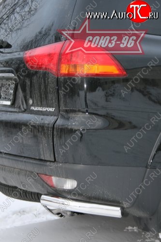 10 799 р. Защита заднего бампера Souz-96 (d60) Mitsubishi Pajero Sport PB дорестайлинг (2008-2013)  с доставкой в г. Пермь