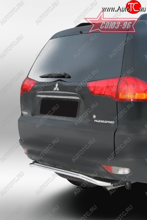 1 169 р. Фигурная защита заднего бампера диаметром 42 мм Souz-96  Mitsubishi Pajero Sport  PB (2008-2013) дорестайлинг  с доставкой в г. Пермь