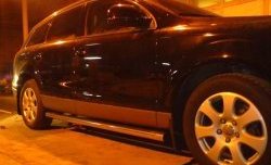 Защита порогов d76 мм Металл-Дизайн Audi Q7  4L (2005-2009) дорестайлинг (полированная нержавейка)